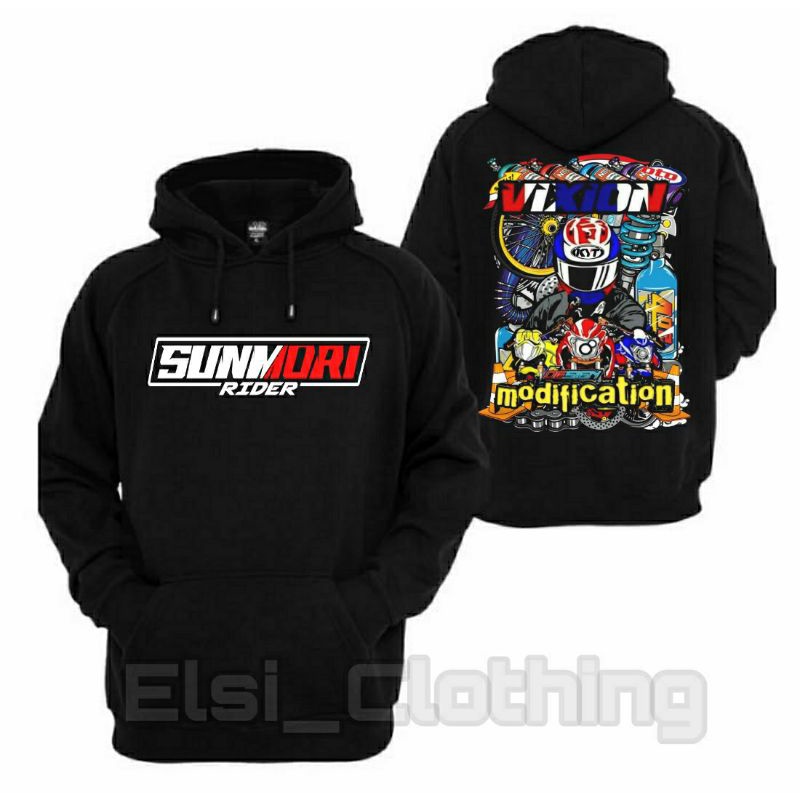 SWEATER HOODIE SUNMORI RIDER VIXION MODIFICATION  /Hoodie Sunmori Pria / Hoodie Sunmori Raider Jepan