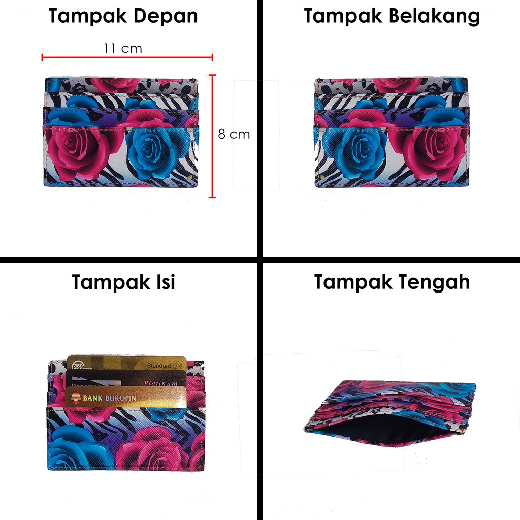 Card Holder 6 Slot Mawar Daun Shopee Indonesia