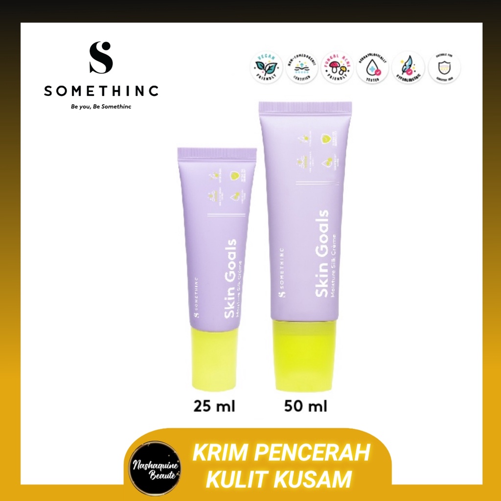 SOMETHINC Skin Goals Moisture Silk Crème - Krim Pelembab Pencerah Kulita Kusam