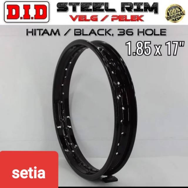 Velg did hitam ukuran 185 ring 17 original
