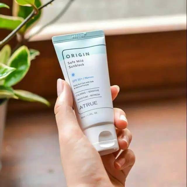 A true atrue Origin Safe Mild Sunblock SPF50+/PA+++ original