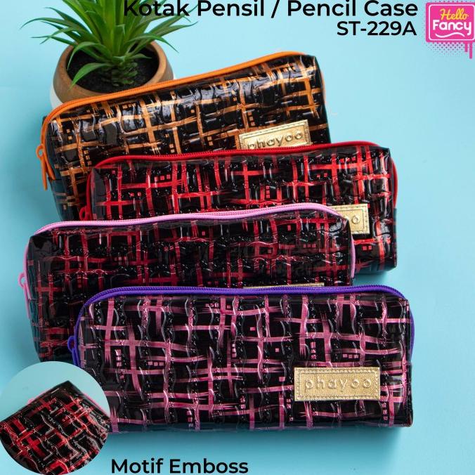 

Tempat Pensil Kain Bahan Emboss / Kotak Pensil / Pencil Case ST-229A