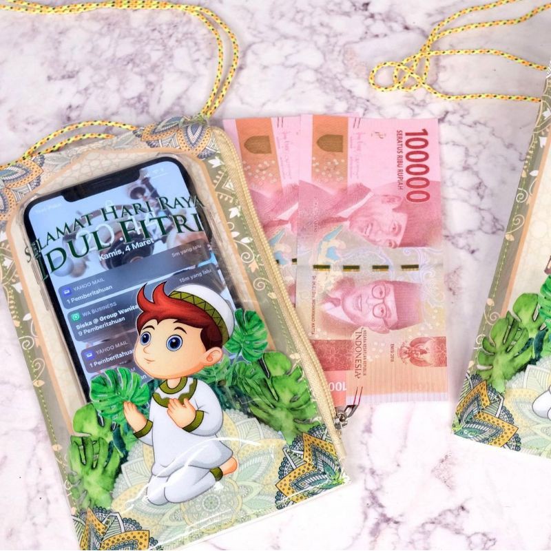 

souvenir/hampers/case hp/Eid mubarak/idul ftiri/dompet angpao case lebaran mika/jolish case