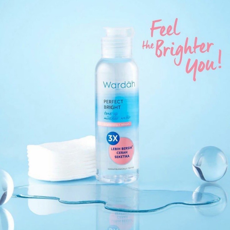 `ღ´ PHINKL `ღ´ ᘺᗩᖇᕲᗩᕼ wardah micellar water Perfect Bright 100 ml remover pencerah wajah remaja