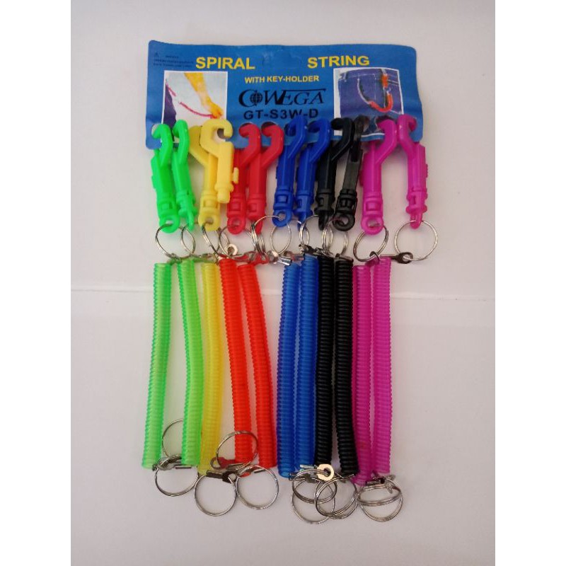 12 pcs Gantungan Kunci Model Spring Spiral