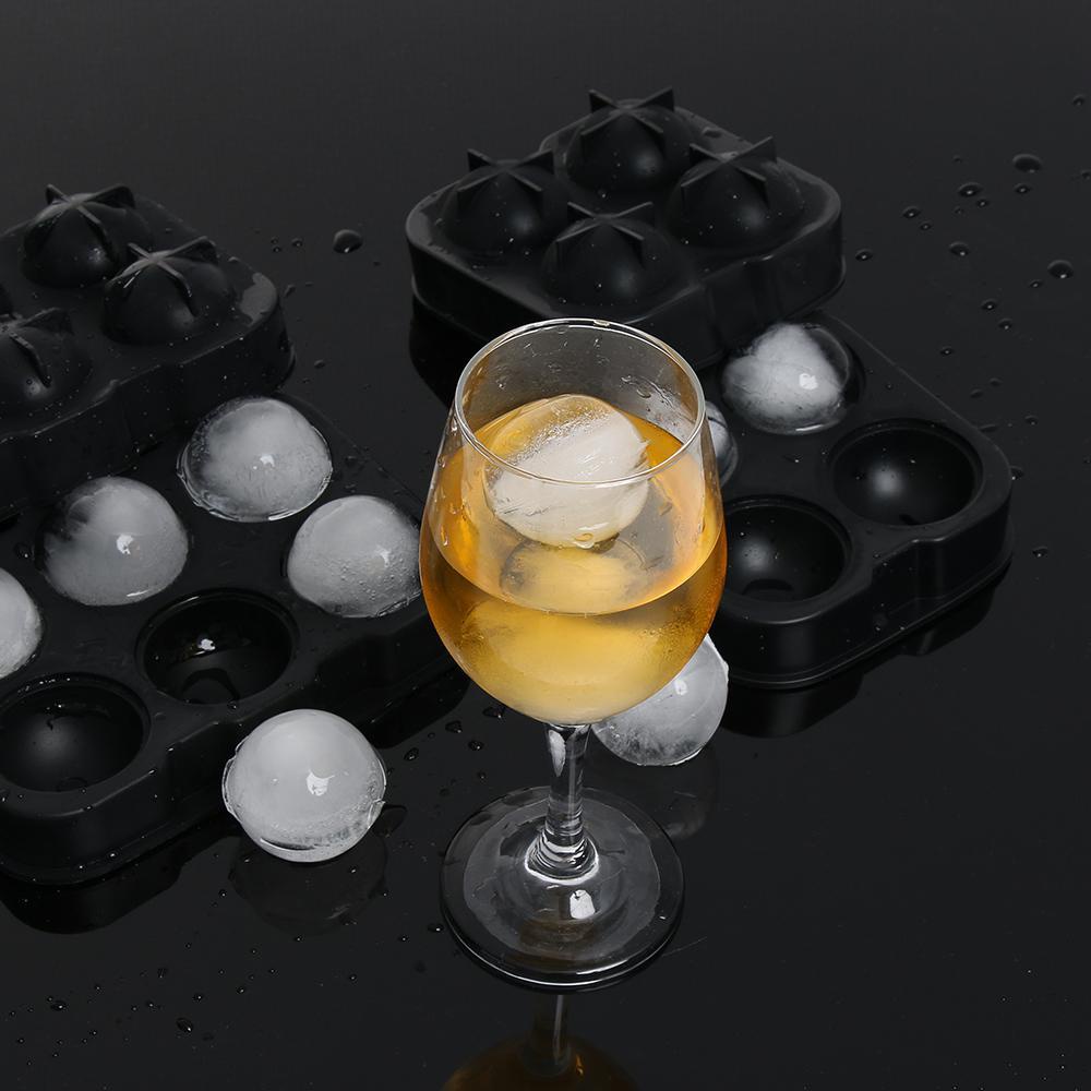 Pineapple 4per6 Grids Ice Ball Cube Tray Cetakan Silikon Whisky Coklat Ice Cream