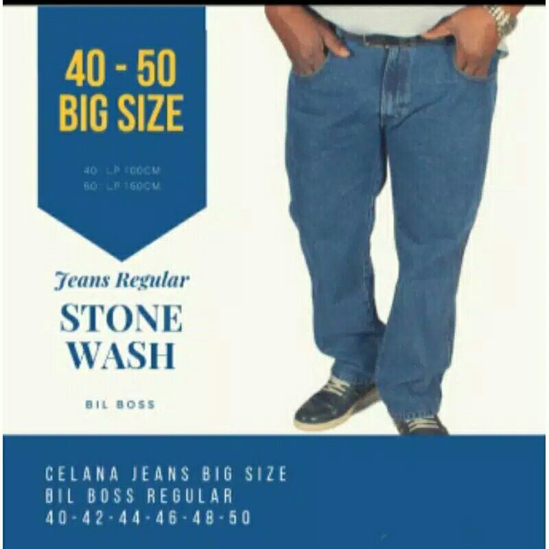Celana panjang jeans pria jumbo/big size 39-40-41-42-43-44
