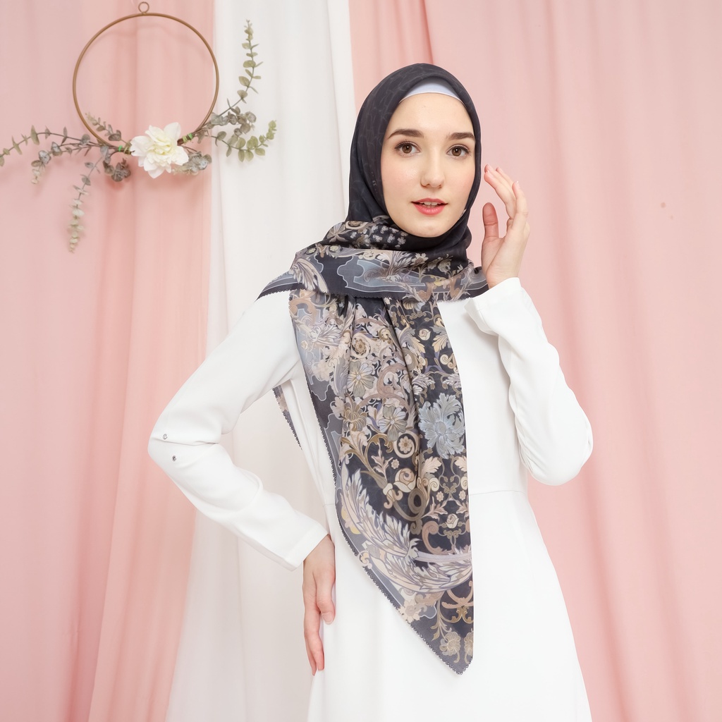 Saiba Scarves - Black Ciara Series