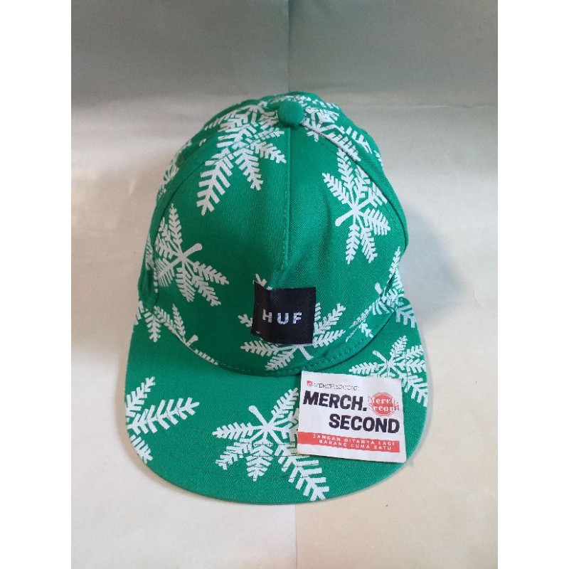 Topi Caps "Huf" motif daun cap (HUF) PL Preloved Second