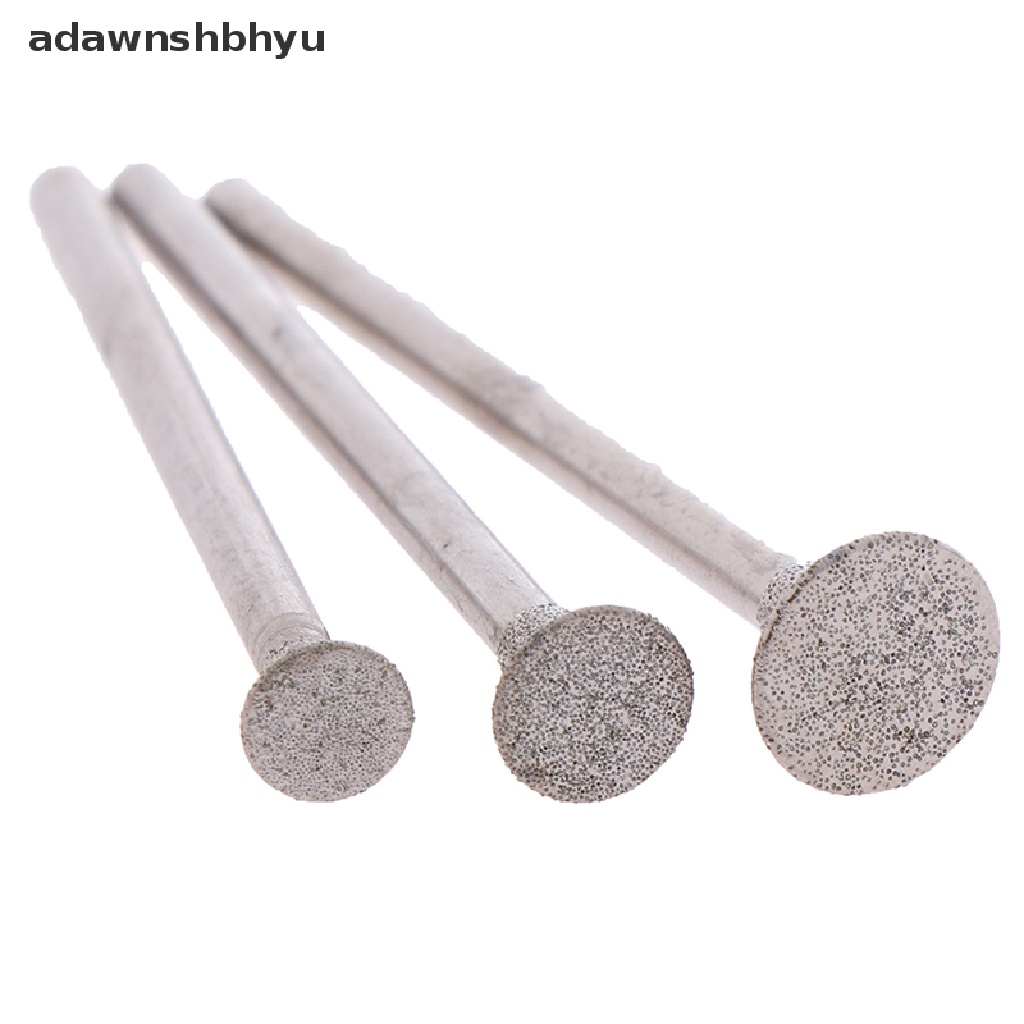 Adawnshbhyu 12Pcs Bor Diamond Grinding Head Bur 2.3mm Batu Giok Ukir Poles Engrave Tool