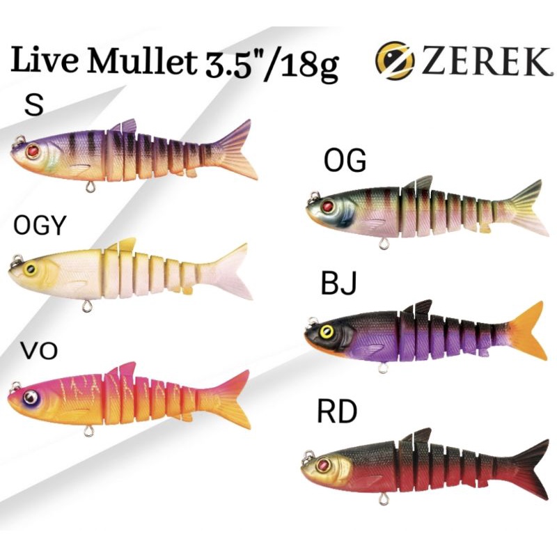 lure zerek live mullet 3,5&quot; / 18gr