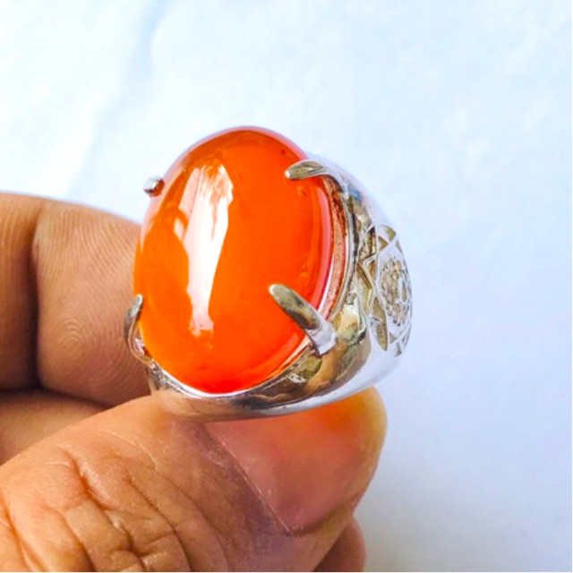 Cincin pria //cincin batu akik natural //cincin batu sulaiman madu