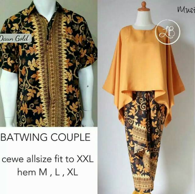 KEBAYA COUPLE SET BATWING ROK LILIT/MARON