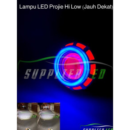 Lampu LED Projie Motor Mobil Hi Low Jauh Dekat Double AE DE RBR