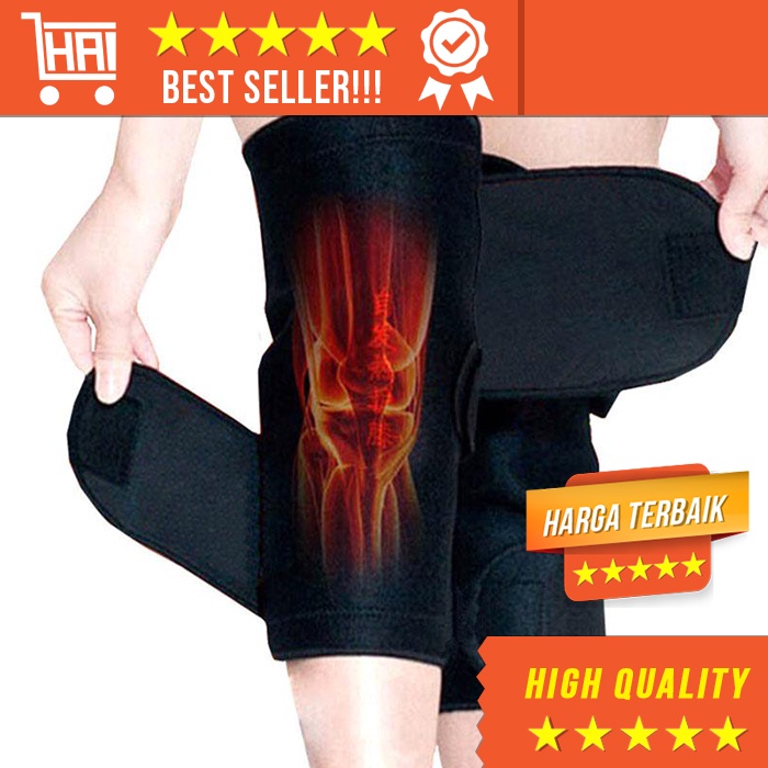[ORIGINAL] 256 TITIK MAGNET TERAPI SENDI LUTUT KNEE PAD TERAPI LUTUT PEMANAS LUTUT NYERI MAGIC THERA
