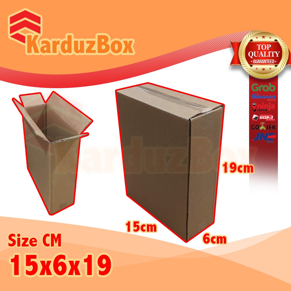 

15x6x19 kardus box packaging POLOS BARU