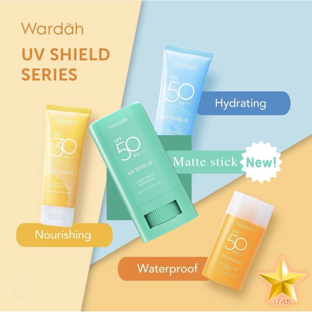 WARDAH UV SHIELD - Sunscreen Gel SPF30/ Aqua Fresh SPF50/ Light Matte SPF50/ Active Protection SPF50