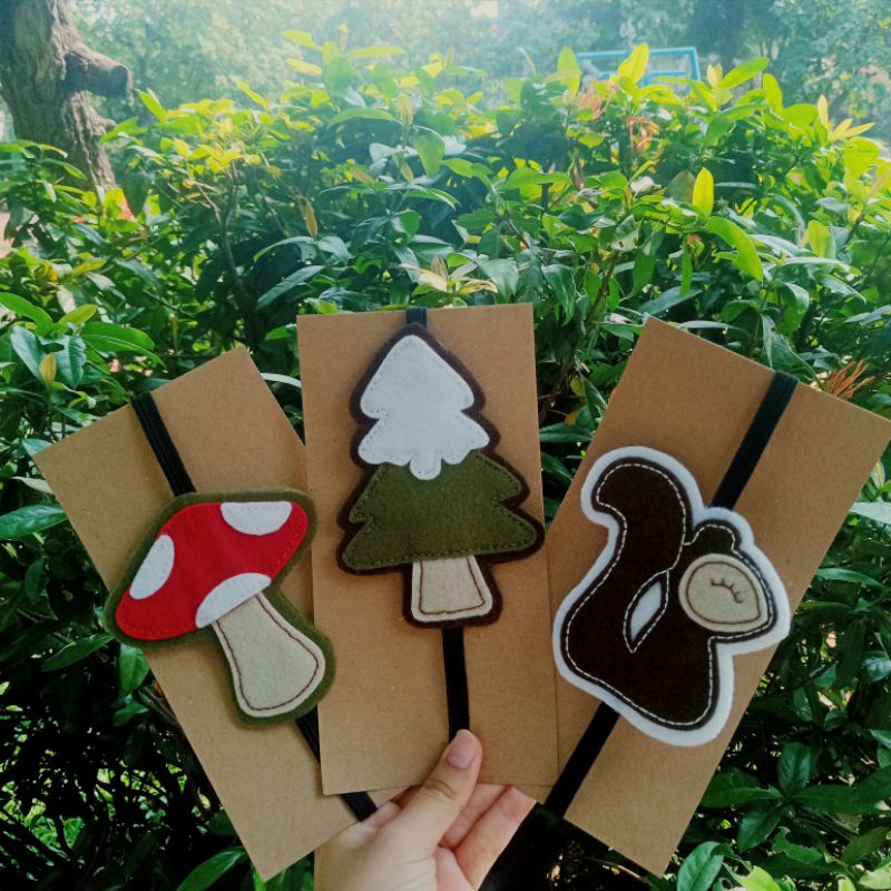 

Bookmark / Pembatas Buku / Elastic Bookmark - Woodland Series