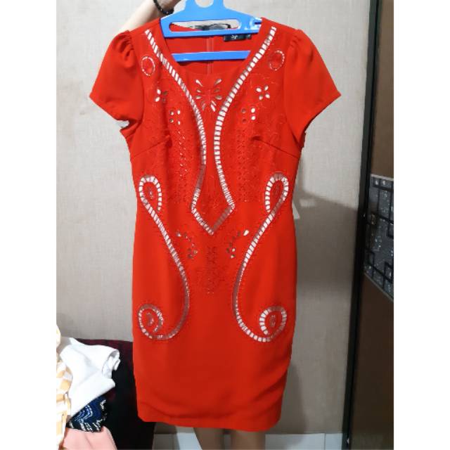 PRELOVED DRESS PESTA SANGJIT MERAH