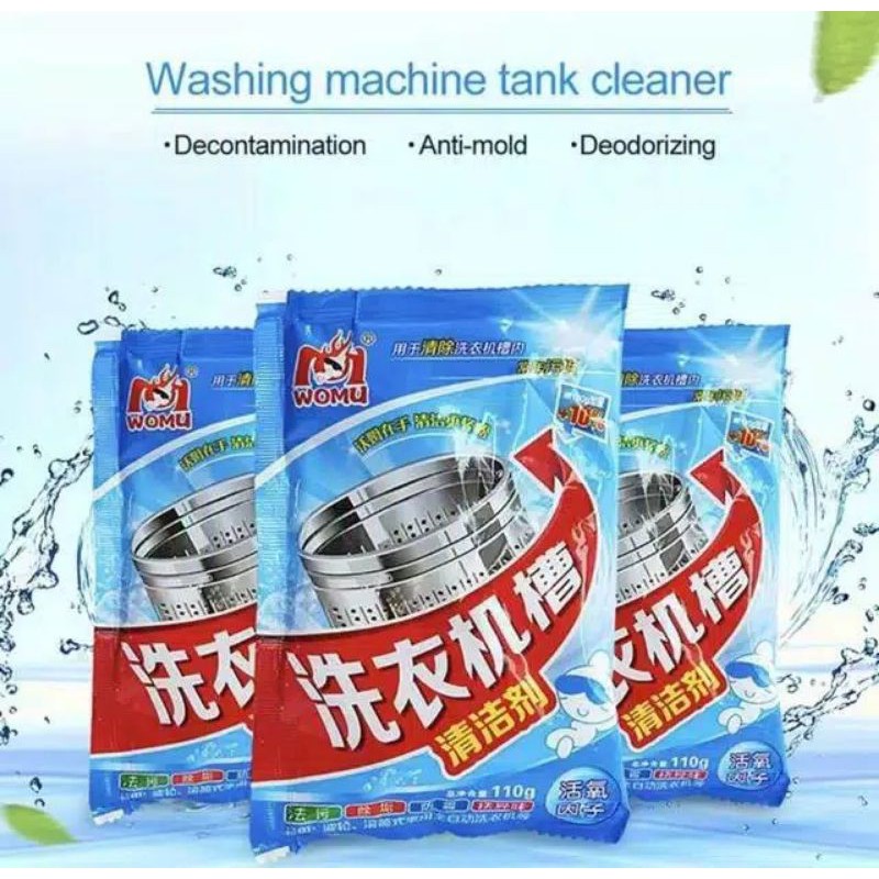 Bubuk Pembersih Mesin Cuci Sabun Bubuk Pembersih Tangki Mesin Cuci Bukaan Depan dan Atas Washing Machine Cleaner Serbuk Pembersih Mesin Cuci