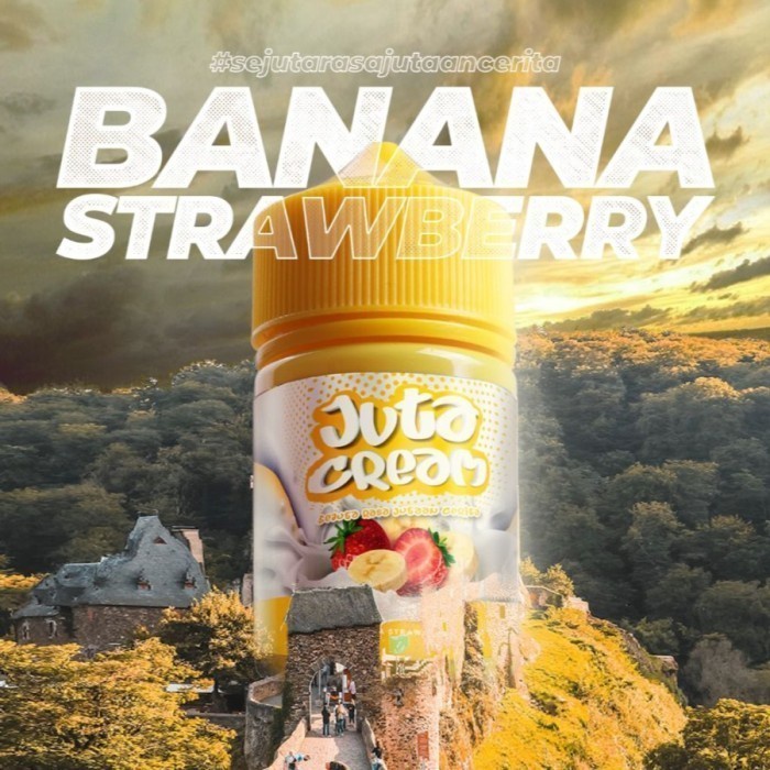 JUTA CREAM BANANA STRAWBERRY JUTA CREAM 60ML ORI by RSR BREW