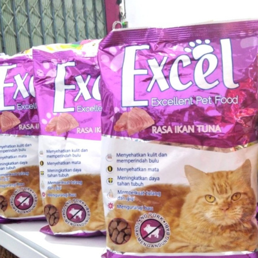 Excel Cat Food Tuna 20kg Bentuk Kibble Ikan 20 kg Makanan Kucing Dry