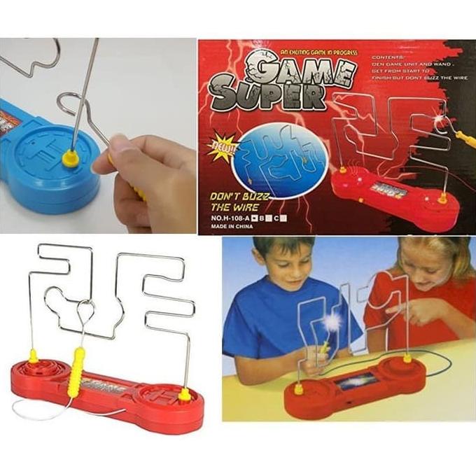 Mainan Anak Mainan Game Super Buzz Wire 108B tK~s