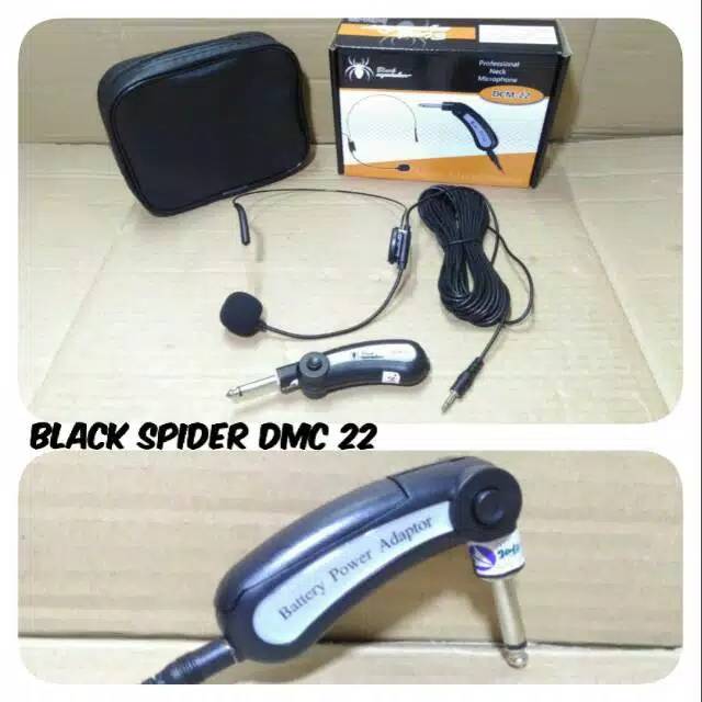 Mic bando headset black spider DCM 22 mic imam.