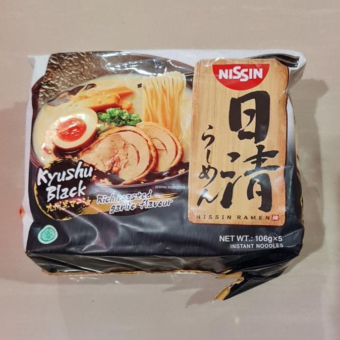 Jual Mie Nissin Ramen Kyushu Black Rich Roasted Garlic Flavour 5 x 106