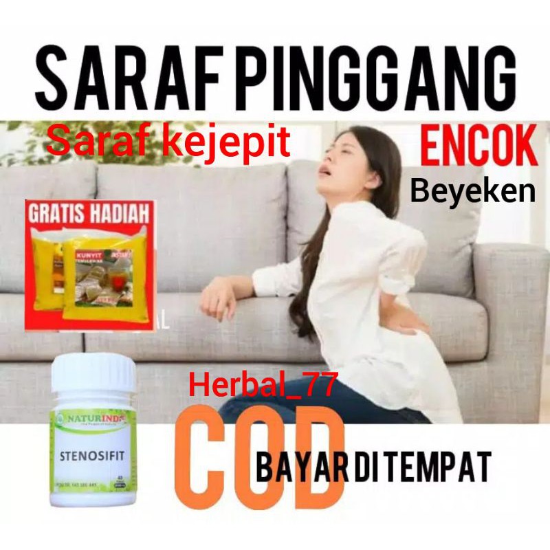 stenosifit naturindo Obat Herbal Syaraf Pinggang Encok saraf kejepit sakit saraf saraf lumpuh cod