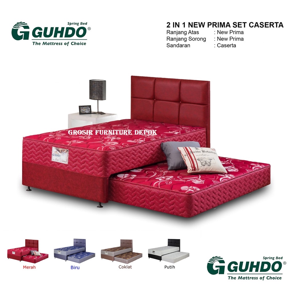 Promo Springbed Full Set Guhdo 2in1 New Prima Standard HB Caserta