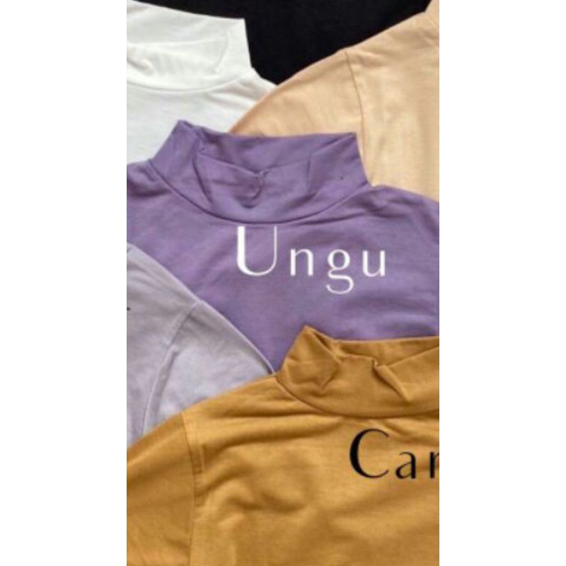 PROMO MANSET BADAN POLOS TEBAL ADEM TURTLENECK BAHAN KAOS TIDAK LICIN-LILCAC RAYON
