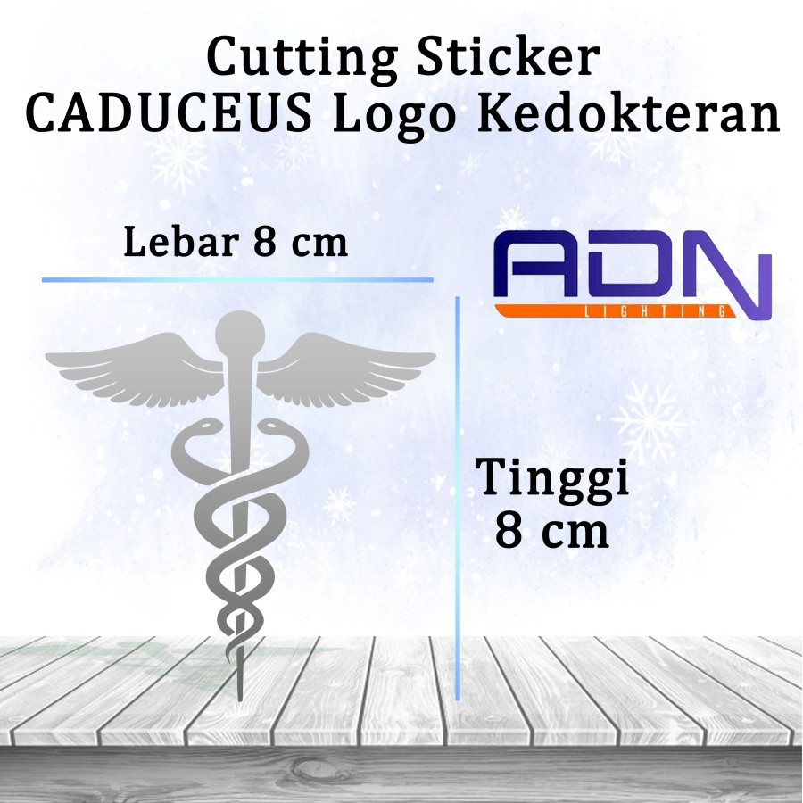 Cutting Sticker Logo Caduceus Bisa Untuk Kaca Mobil/Motor