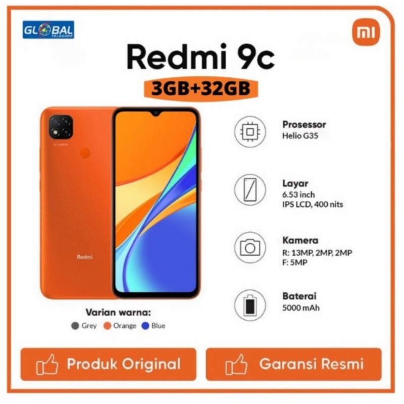 Xiaomi Redmi 9C 3/32 (Baru)