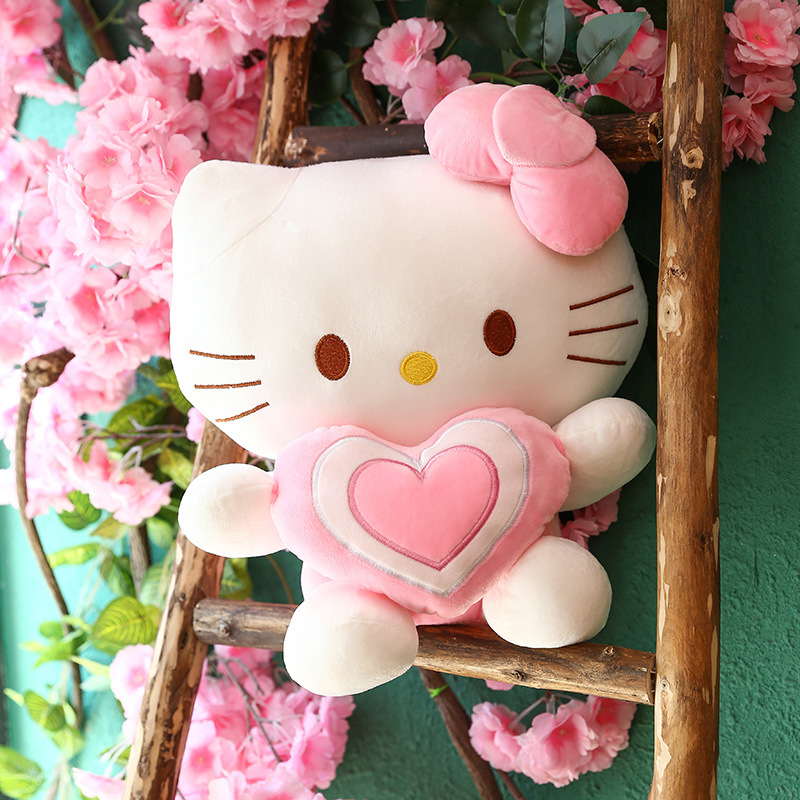 [Ready Stock] Mainan Boneka Hello Kitty 30cm-50cm Dengan Hati Cinta Plushie Plush Toy