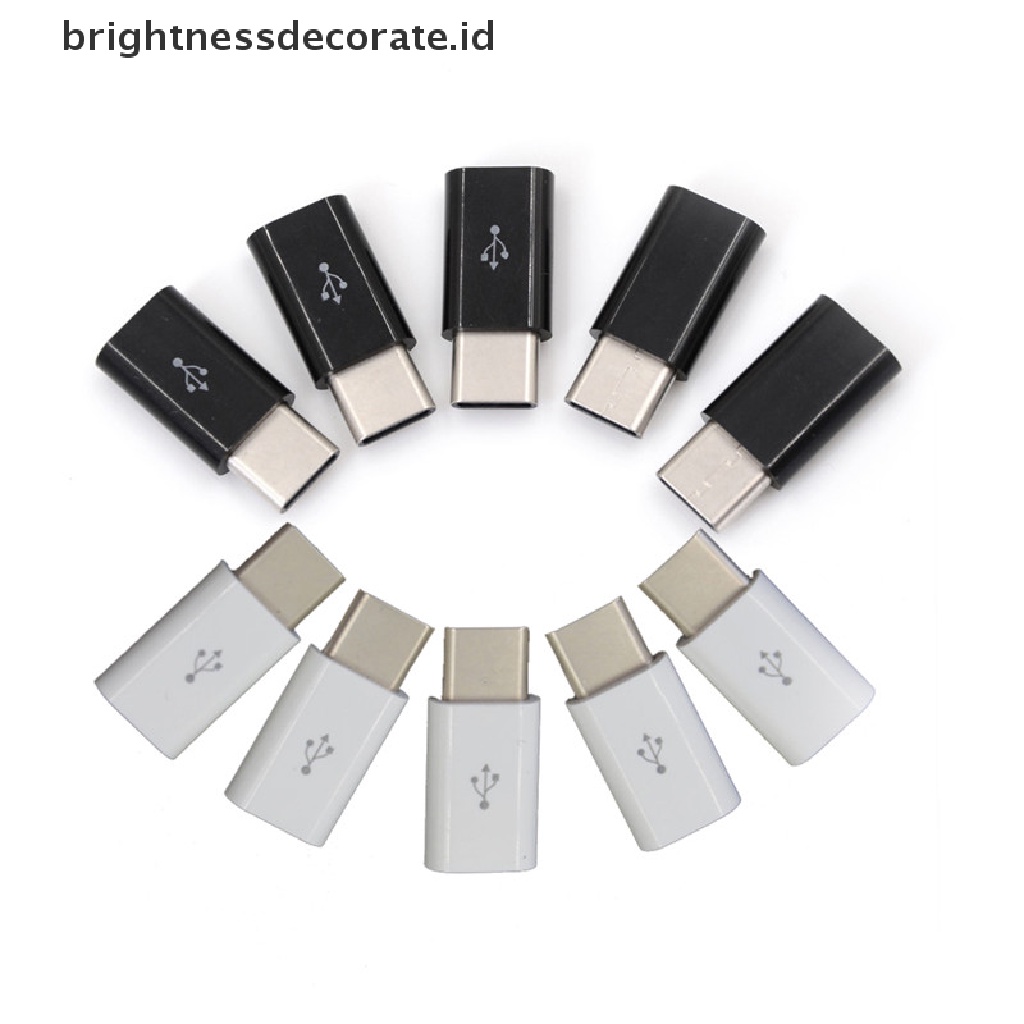 5 Pcs Alat Adaptor Konverter Konektor Usb Tipe C Male Ke Micro Usb 3.1