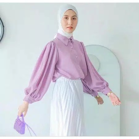 AUDRY BASIC SHIRT /KEMEJA WANITA TANGAN BALON