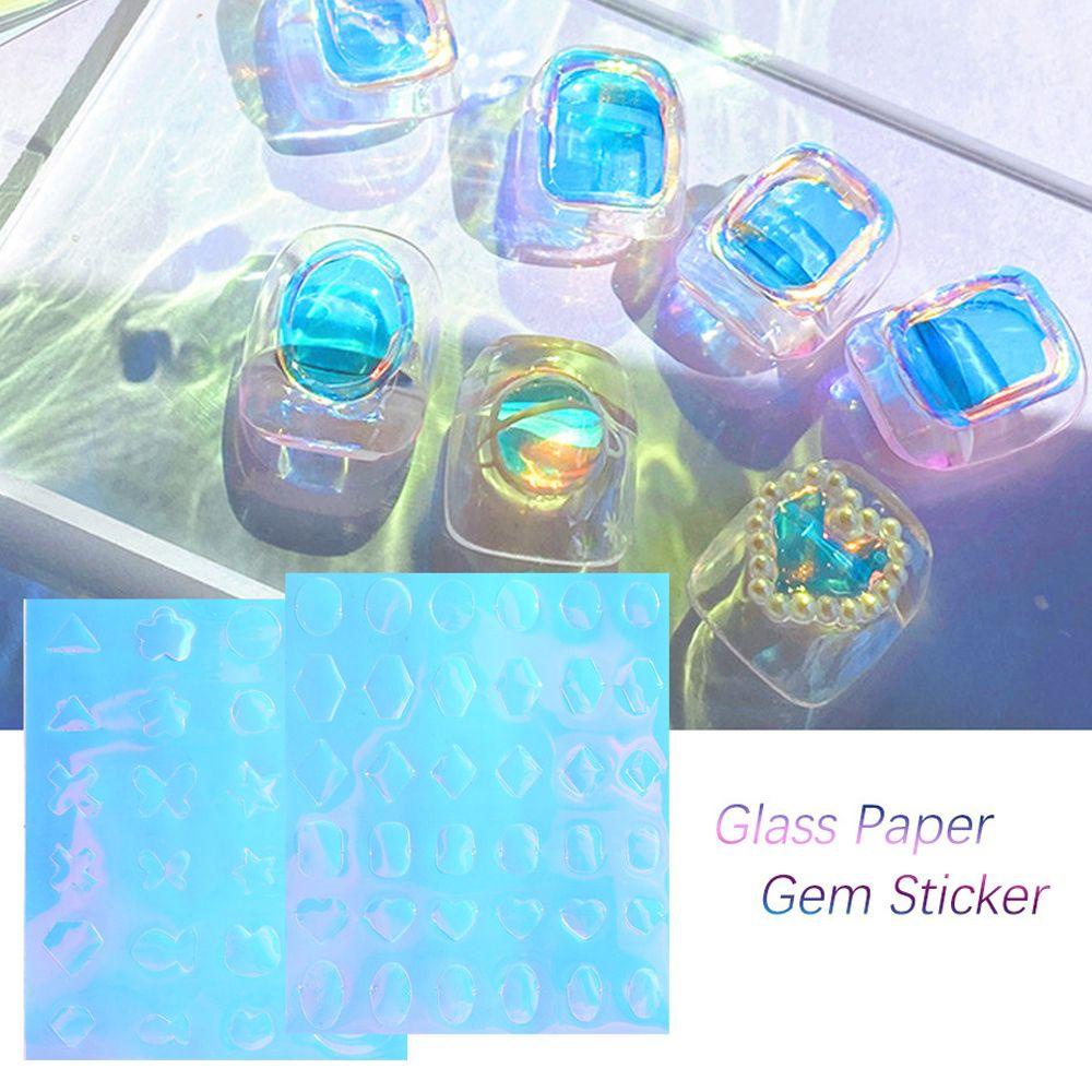 AUGUSTINA Agustina Aurora Kuku Foil Cinta Gadis Nail Art Dekorasi Manicure DIY Nail Decals Self Adhesive Cellophane Paper