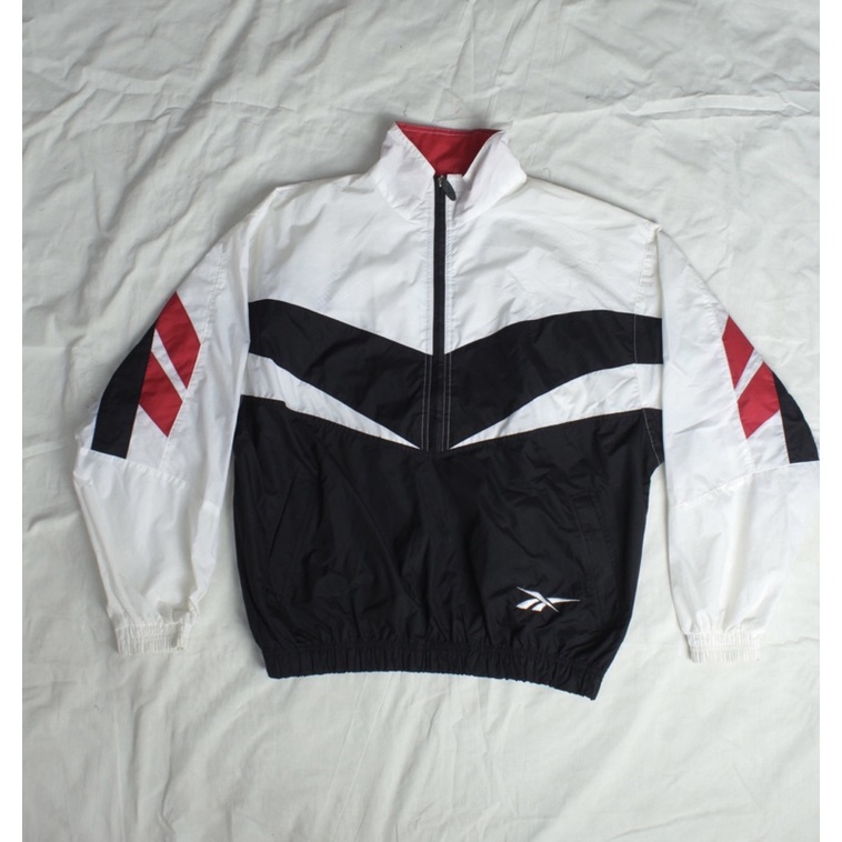 jaket colorblock reebok second vintage