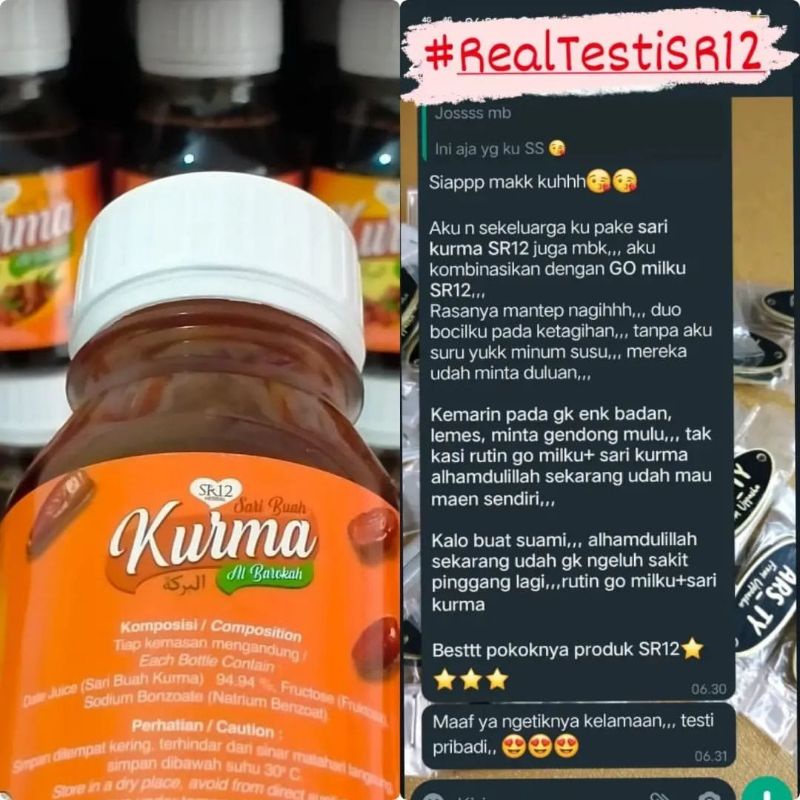 

Sari kurma BPOM Halal 350grm SR12