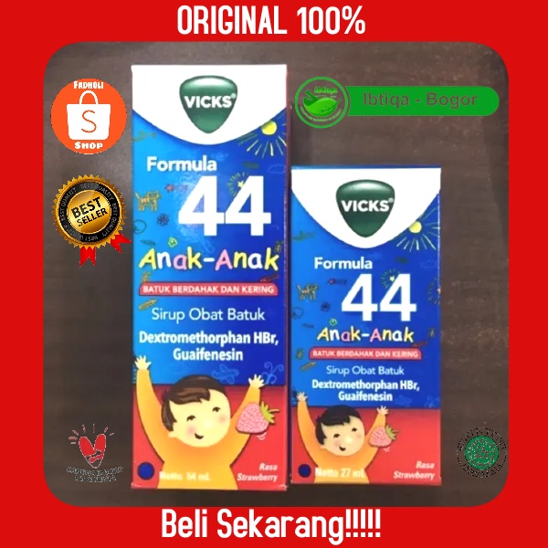 

Vicks Formula 44 Anak - Sirup Obat Batuk Berdahak & Kering Dijamin Original 100%