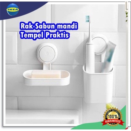 Rak Sabun mandi Tempat sabun dengan plastik hisap Tempel Praktis
