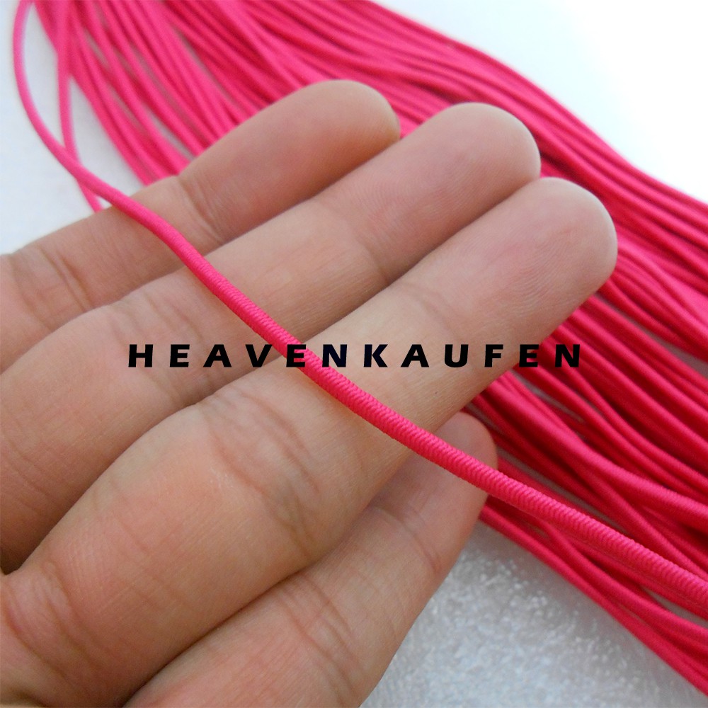 Tali Elastis Kecil 1,5 mm Warna Pink Fanta Meteran