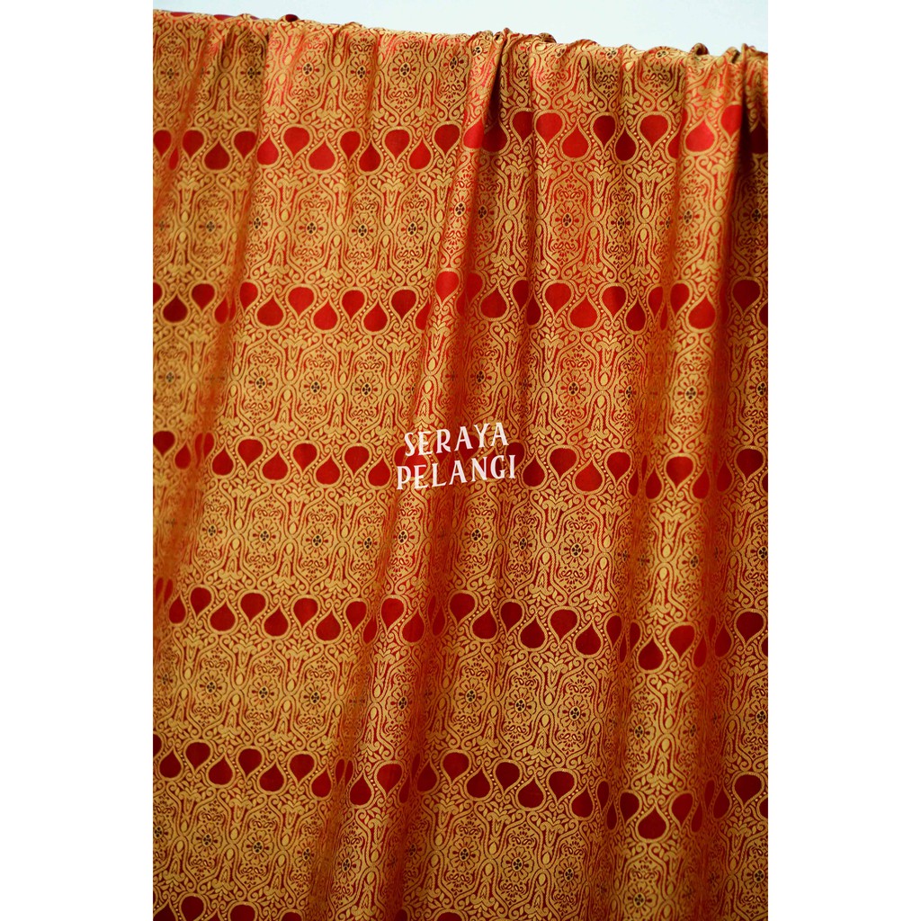 [METERAN] Kain Songket India Motif | Bahan Dekorasi | Kostum | Bahan Pakaian | Meteran | Fashion | Aksesoris | Metalik