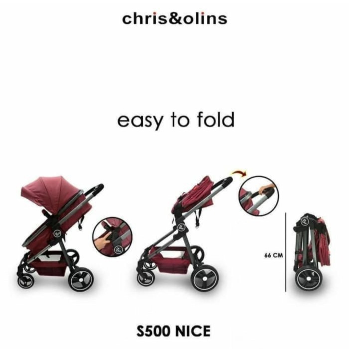 Stroller / Kereta dorong bayi Chris & Olins S500 Nice (KHUSUS OJOL)