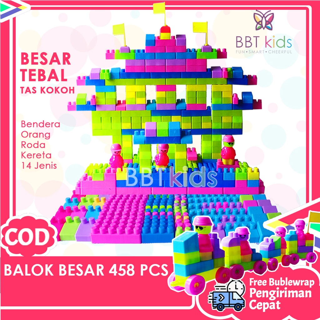 Jual MAINAN BLOCKS BRICKS 458 PCS SUSUN BALOK BLOCK BLOK KREATIF ...