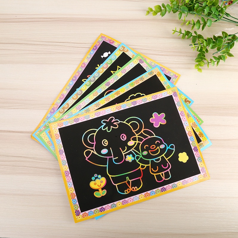 Magic scratch color - Kertas gambar gosok - Mewarnai anak magic scratch