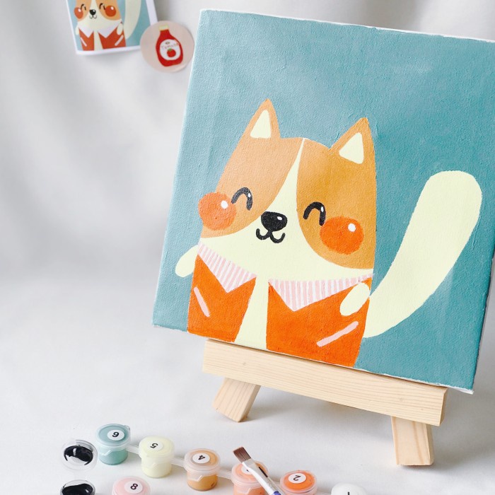 Toys Store -  DIY Paint by Number Kit for Kids - Little Corgi