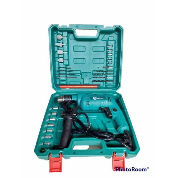 Mailtank SH11 Mesin Bor Beton Impact Drill 13mm 12 Mata Bor Set Koper Termurah