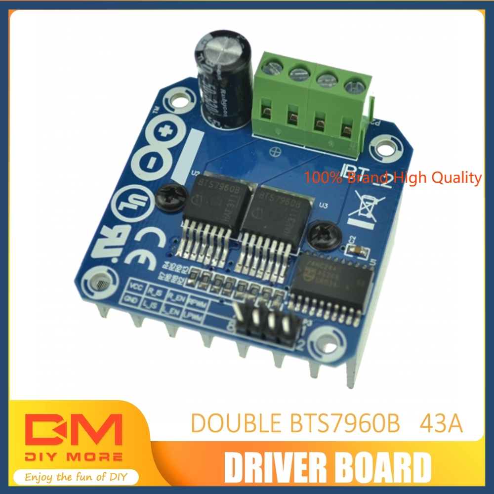 〖Factory Supplier/COD〗Motor Driver Semikonduktor bts7960b btn7960 43A H-Bridge PWM untuk Arduino